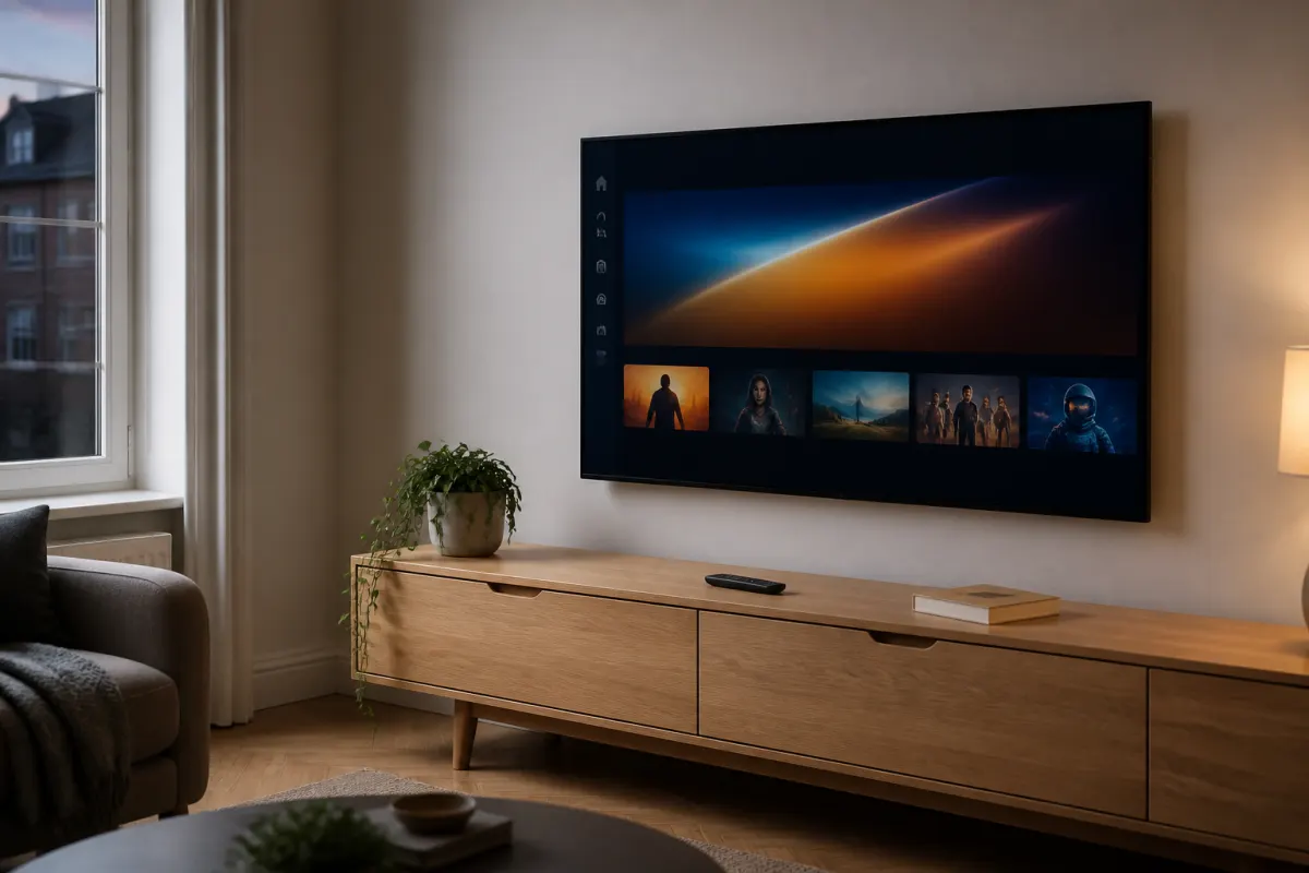 Living room TV ready for Provider Gamma setup